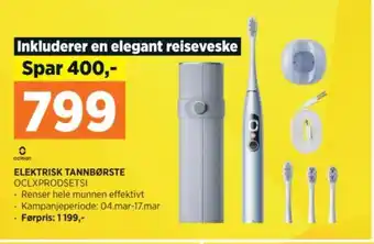 POWER ELEKTRISK TANNBØRSTE OCLXPRODSETSI tilbud