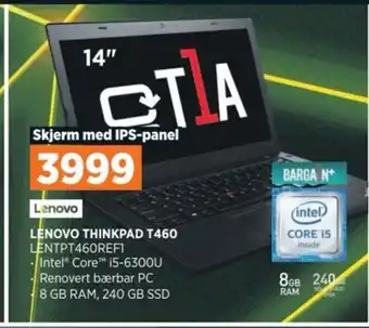 POWER LENOVO THINKPAD T460 LENTPT460REF1 tilbud