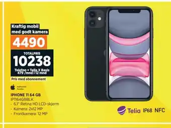 POWER IPHONE 11 64 GB IP1164GBBLK tilbud
