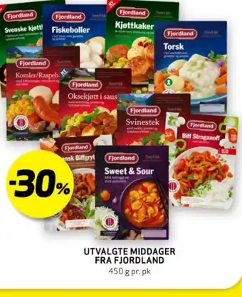 Bunnpris UTVALGTE MIDDAGER FRA FJORDLAND tilbud