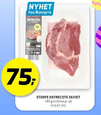 Bunnpris STORFE ENTRECOTE SKIVET tilbud