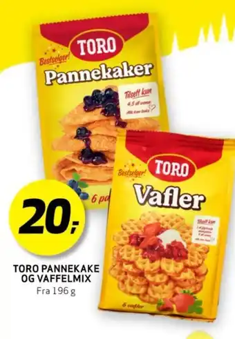 Bunnpris TORO PANNEKAKE OG VAFFELMIX tilbud