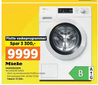 POWER MIELE VASKEMASKIN tilbud