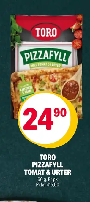 Coop Extra TORO PIZZAFYLL TOMAT & URTER tilbud