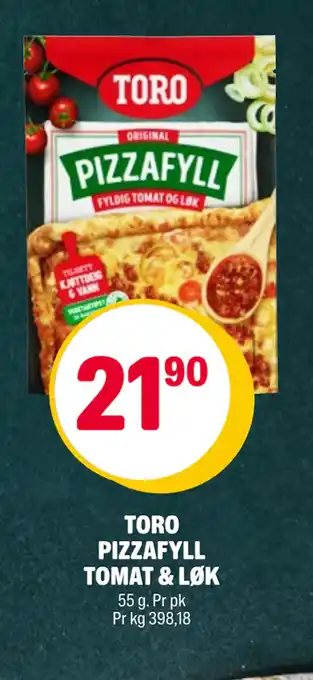 Coop Extra TORO PIZZAFYLL TOMAT & LØK tilbud
