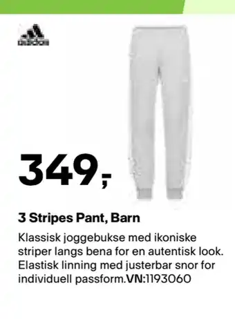 XXL Sport 3 Stripes Pant, Barn tilbud