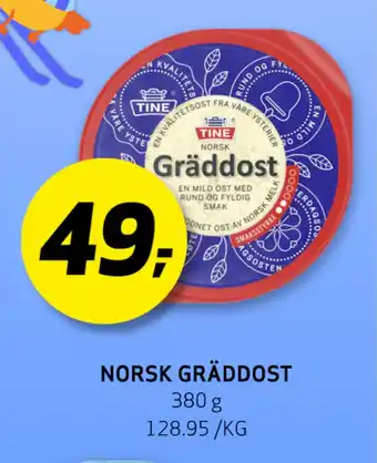 Bunnpris NORSK GRÄDDOST tilbud