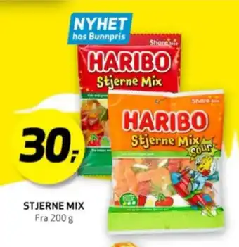 Bunnpris Haribo stjernemix tilbud