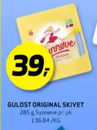 Bunnpris Synnøve finden gulost tilbud