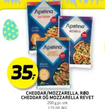 Bunnpris Apetina revet ost cheddar mozzarella tilbud