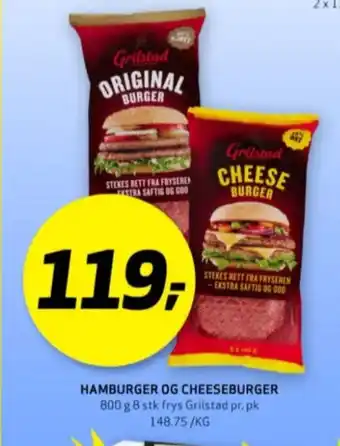 Bunnpris Grilstad hamburger tilbud