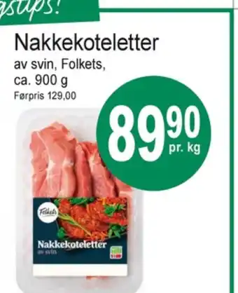 Joker Folkets nakkekoteletter tilbud