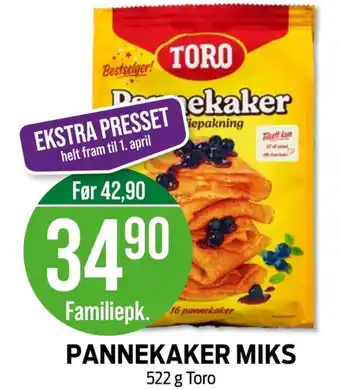 Kiwi Toro pannekakemix tilbud