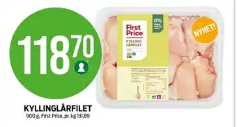 Kiwi First price kyllinglårfilet tilbud
