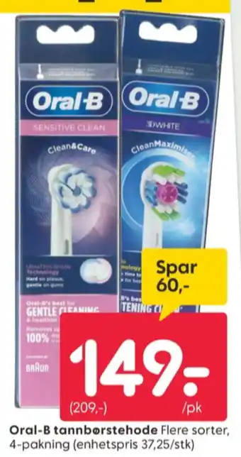 Rusta Braun oral-b børstehoder tilbud