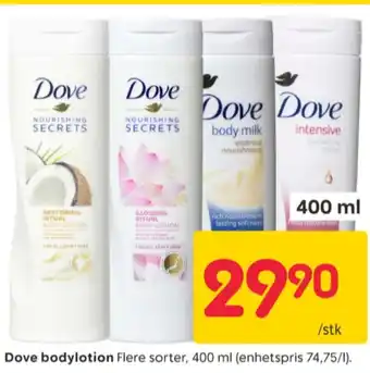 Rusta Dove bodylotion tilbud
