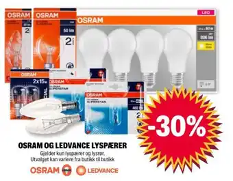 Coop Extra OSRAM OG LEDVANCE LYSPÆRER tilbud