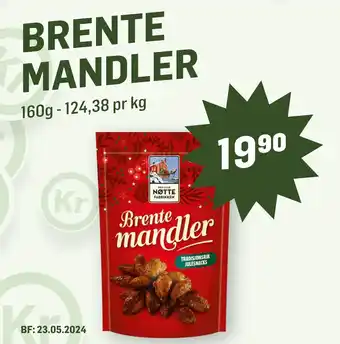 Holdbart BRENTE MANDLER tilbud