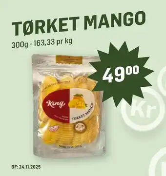 Holdbart TØRKET MANGO tilbud