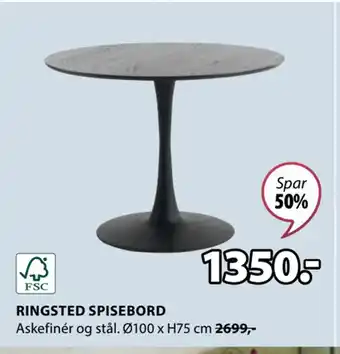 JYSK RINGSTED SPISEBORD tilbud