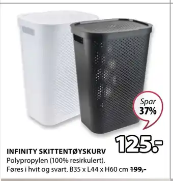 JYSK INFINITY SKITTENTØYSKURV tilbud