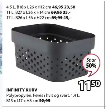JYSK INFINITY KURV tilbud