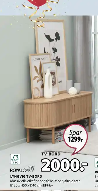 JYSK LYNGVIG TV-BORD tilbud