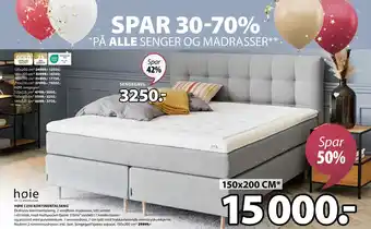 JYSK HØIE C250 KONTINENTALSENG tilbud