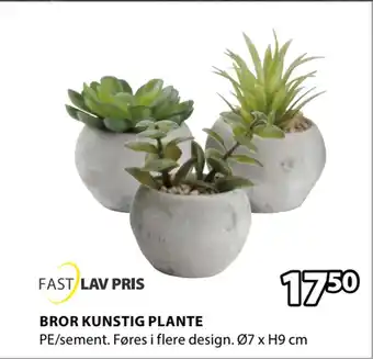 JYSK BROR KUNSTIG PLANTE tilbud