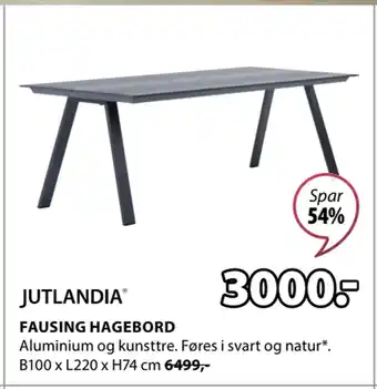JYSK FAUSING HAGEBORD tilbud