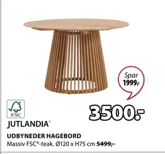 JYSK UDBYNEDER HAGEBORD tilbud