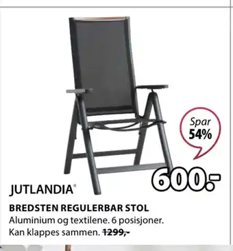JYSK BREDSTEN REGULERBAR STOL tilbud