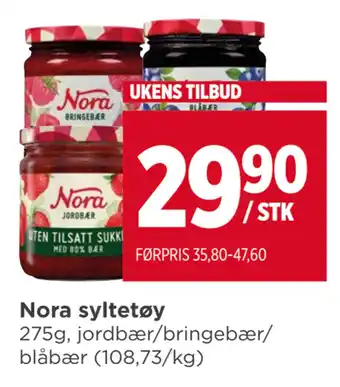 Meny Nora syltetøy tilbud