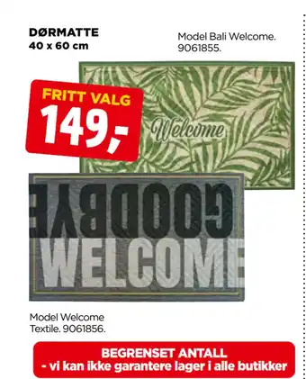 jem & fix DØRMATTE tilbud