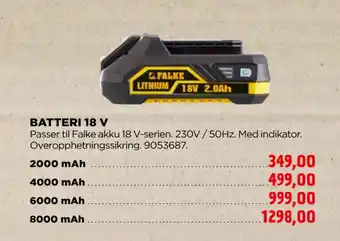 jem & fix BATTERI 18 V tilbud