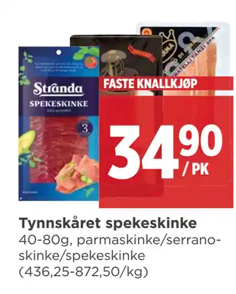 Meny Tynnskåret spekeskinke tilbud