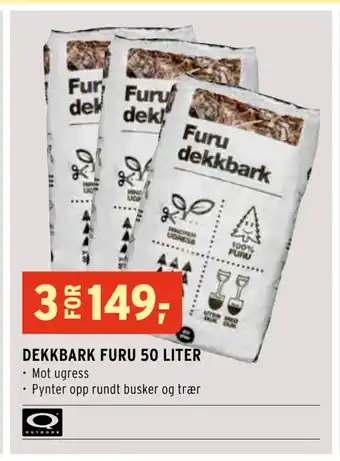 Montér DEKKBARK FURU 50 LITER tilbud