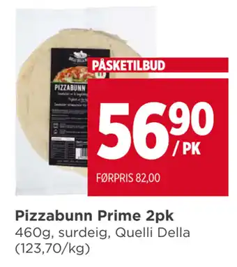 Meny Pizzabunn Prime 2pk tilbud