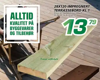Coop Byggmix 28X120 IMPREGNERT TERRASSEBORD KL 1 tilbud