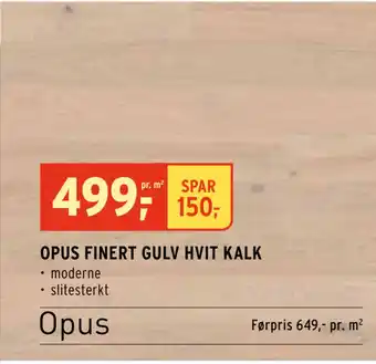 Montér OPUS FINERT GULV HVIT KALK tilbud