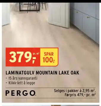 Montér LAMINATGULV MOUNTAIN LAKE OAK tilbud