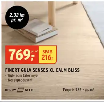 Montér FINERT GULV SENSES XL CALM BLISS tilbud