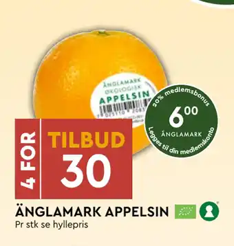 Coop Mega ÄNGLAMARK APPELSIN tilbud