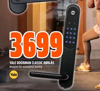 Obs Bygg YALE DOORMAN CLASSIC DØRLÅS tilbud
