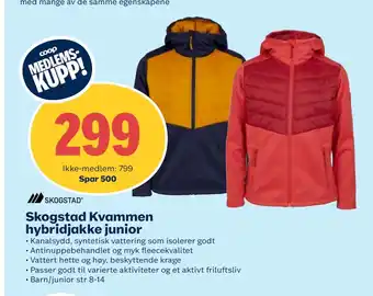 Coop Obs Skogstad Kvammen hybridjakke junior tilbud