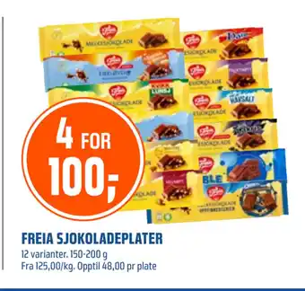 Coop Obs FREIA SJOKOLADEPLATER tilbud