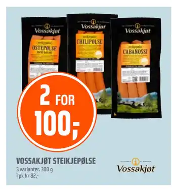 Coop Obs VOSSAKJØT STEIKJEPØLSE tilbud