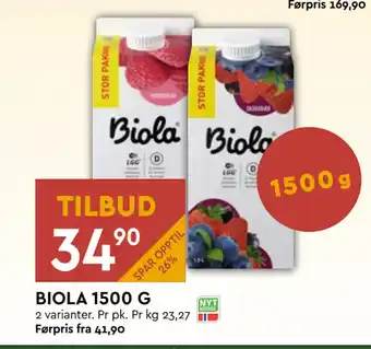 Coop Mega BIOLA 1500 G tilbud