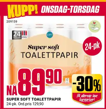 Europris SUPER SOFT TOALETTPAPIR tilbud