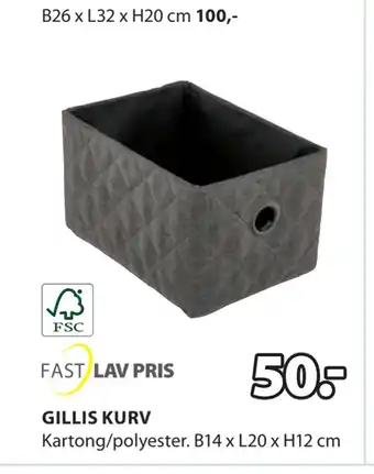 JYSK GILLIS KURV tilbud